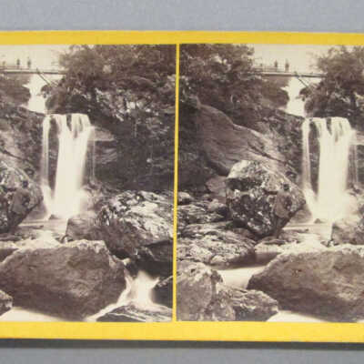 Stereograph: Inversnaid Falls, Loch Lomond