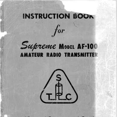 AF-100 pt 1: Via jptronics.org