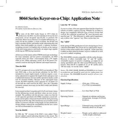 Curtis Keyer Intergated Circuit 8043 /8044