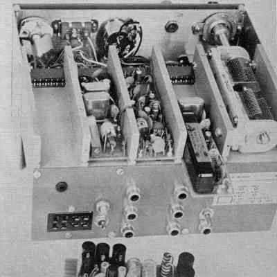 Underside of chassis with one module removed.: Image: CQ, Dec 1966