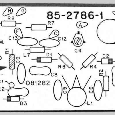 The value of R1 can be used to determine the frequency band for which the unit has been wired.