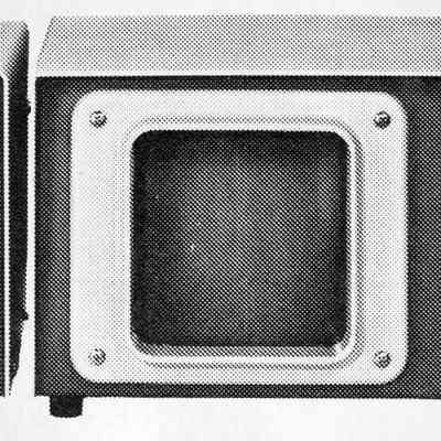 Model 70 monitor (right) with the Model 80 camera. In advertising, these were always shown together, but were sold seperately.: Image: QST, Oct 1971