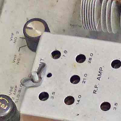 Location of VHF converter selector switch.