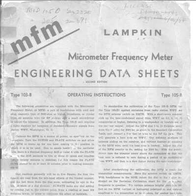 Lampkin 105-B "Micrometer Frequency Meter"