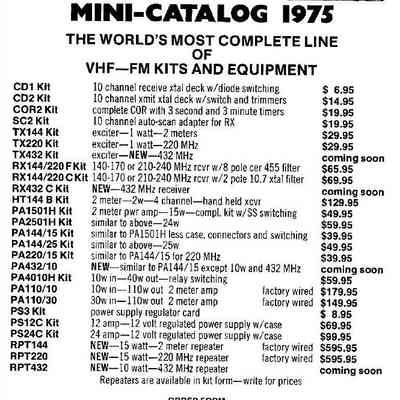 KLM 1975 Mini Catalog