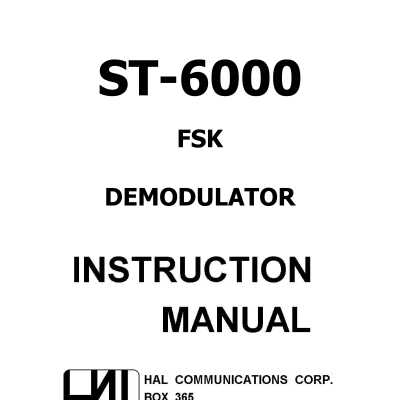 ST-6000 instruction manual.