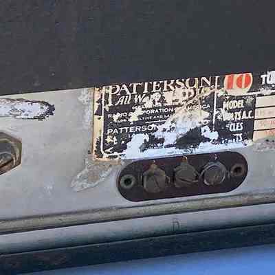 Note "Patterson 10" label, which appears to have been applied over some previous label.: Image: Chuck Penson, WA7ZZE, hamfest