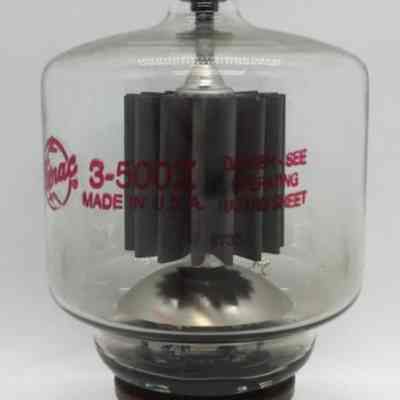 The iconic 3-500Z was used extensively in amateur radio 1 and 2 kilowatt-class HF linear amplifiers.