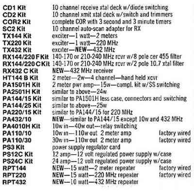 VHF Engineering 1975 Catalog