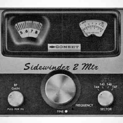 This image from an ad in CQ (Sep 1965) appears to be a subtlety differently a version. Note unlabled controls in lighter colored top section. This could be a photo of a prototype. The mode control at middle left is now a three postion switch.