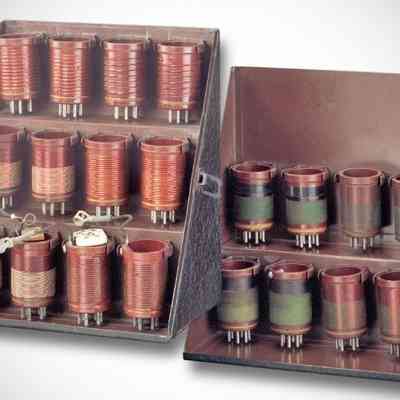 Image: Joe Veras, K9OCO: A handy accessory for the SW-3 receiver was a cabinet to hold the coil sets not in use; $3.75.