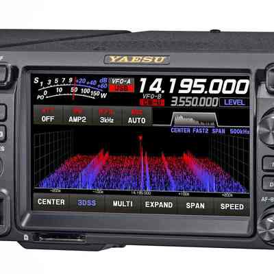 Shown with optional external speaker.: Image: yaesu.com