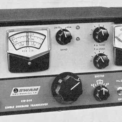 Shown with optional SW-117AC speaker-power supply.: Image: QST, Jun 1963