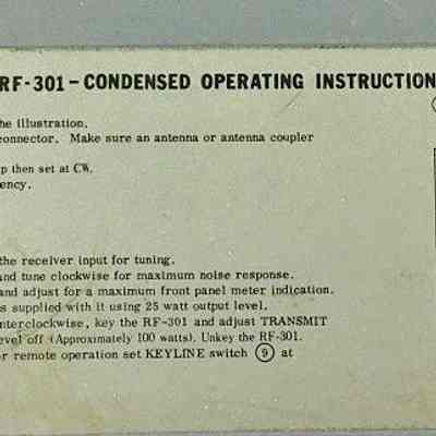 Operating instructions listed on a label affixed to the top of the cabinet.: Image: schulmanauction.com