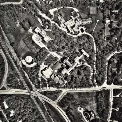 Barat College: aerial view