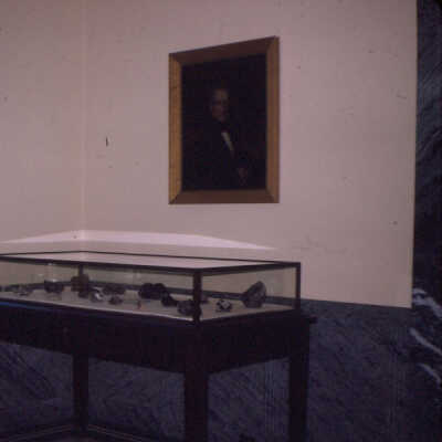 Display case Lake Forest Library