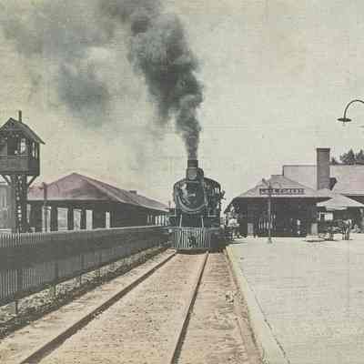Lake Forest Train Station Postcard