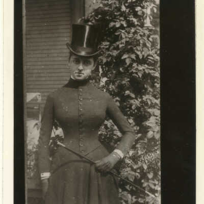 Grace Farwell in riding clothes