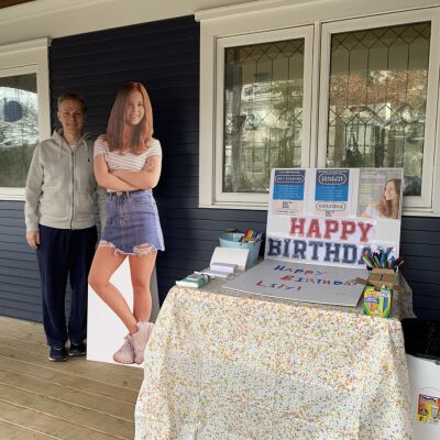 "Socially distanced 18th birthday"