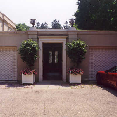 View of garage at the Edward Byron Smith house