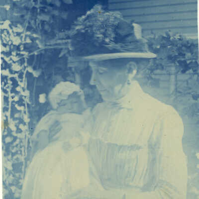 Mary Eveline Smith Farwell holding grandchild Ethel DeKoven