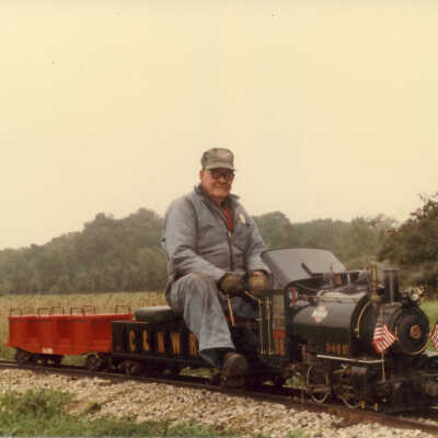 Stanely Wells Collection of Donnelly's Trains at his farm