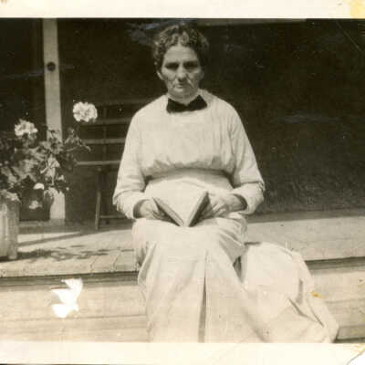 Woman on porch