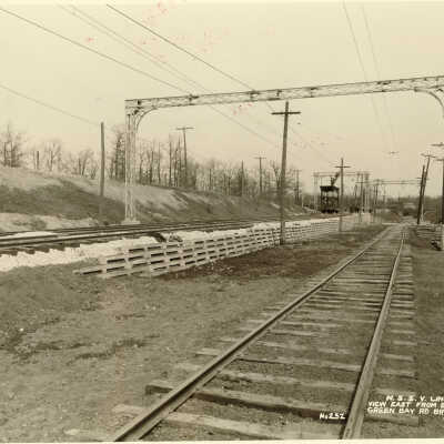 View east from east of Green Bay Road Bridge