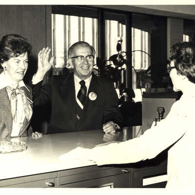 Virginia Fiester and Kenneth Frederick applying for marriage license