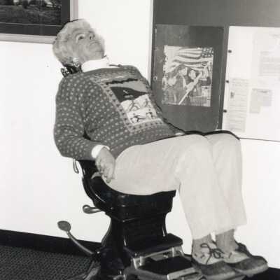 Unknown woman in dentist chair