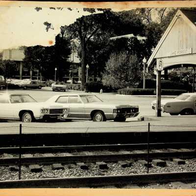 Looking west across tracks at Market Square