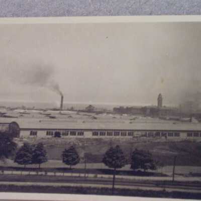 Aerial view of barracks