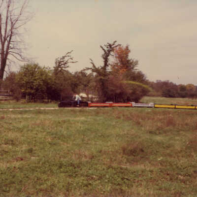 Stanely Wells Collection of Donnelly's Trains at his farm