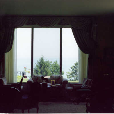 View of Lake Michigan from a window of Edward Byron Smith house