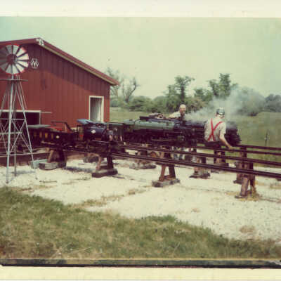 Stanely Wells Collection of Donnelly's Trains at his farm