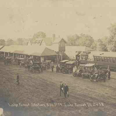 Lake Forest Train Station Postcard