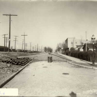 looking north on McKinley Road from Wisconsin Avenue
