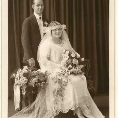 Unidentifed wedding couple