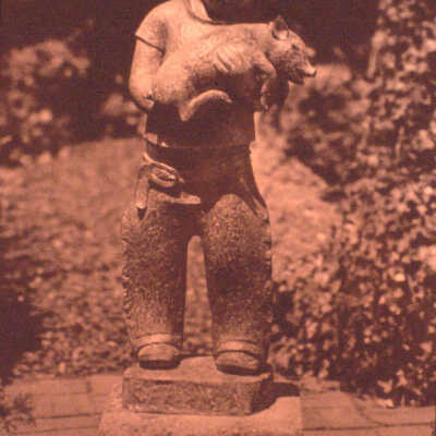 Farm Children - Girl with Piglet