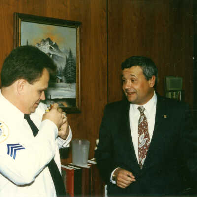 Sergeant David Field and Chief Boone