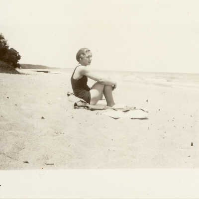 Dorothy Gleiser at the beach