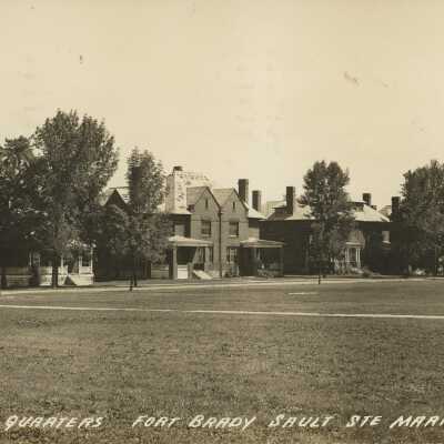 Postcard - Officer's Quarters, Fort Brady Sault Ste Marie