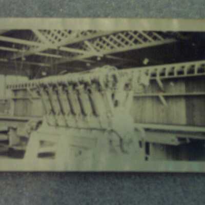Engine in warehouse