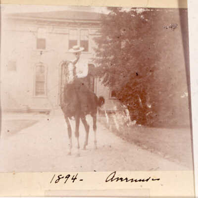 Grace Farwell Winston on horseback