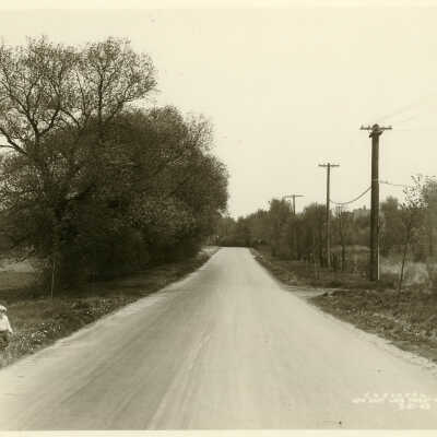 Deerpath Road view east from present day Route 41