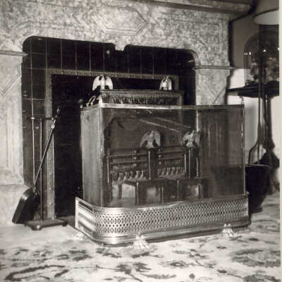 Fireplace in Quinlan home
