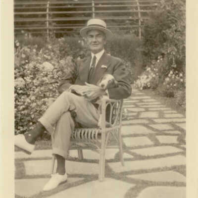 Robert McGann in his garden