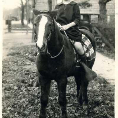 Hazel Swanton on pony