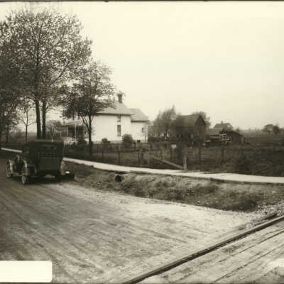 Farm house and automobile