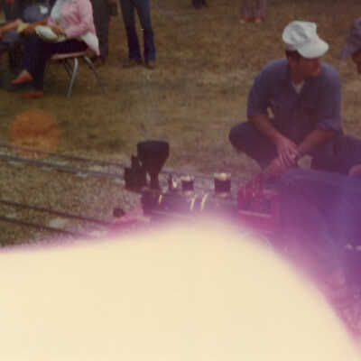 Stanely Wells Collection of Donnelly's Trains at his farm